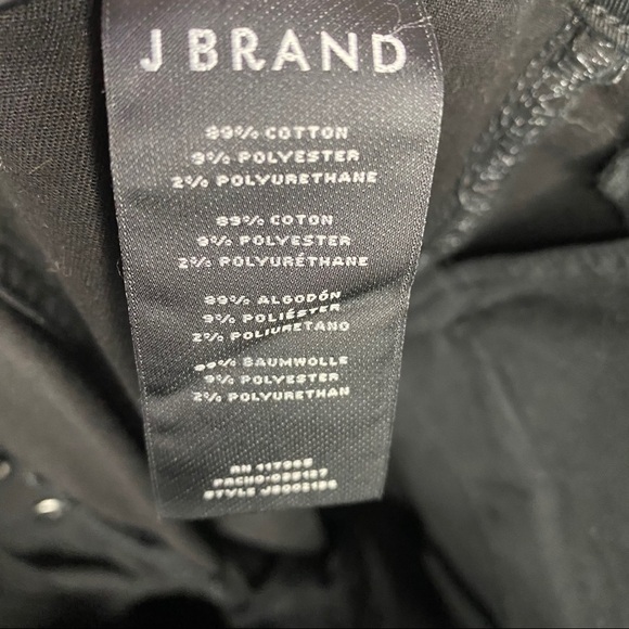 J Brand Exposed Button Fly Black Belted Crop Pants Button Flap Back Pockets - Picture 9 of 11